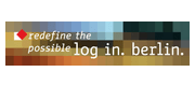 Logo von Initiative log in. berlin. der Senatsverwaltung für Wirtschaft, Technologie und Forschung